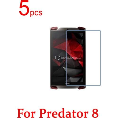 5pcs Glossy Ultra Clear/Matte/Nano Anti-Explosion LCD Screen Protector Film Cover for Acer Predator 8 Protective Film + Cloth