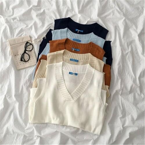 Women Sweater Vests Solid Simple Stylish Elegant Classic Female Gentle Temperament Side-slit Korean Style Retro Jumpers Loose