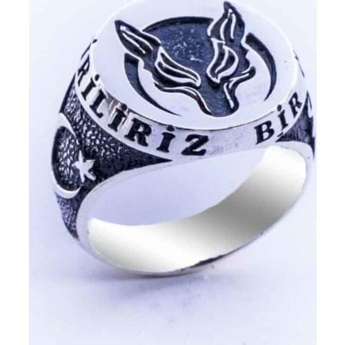 925 sterling Silver Pipe Series Ring