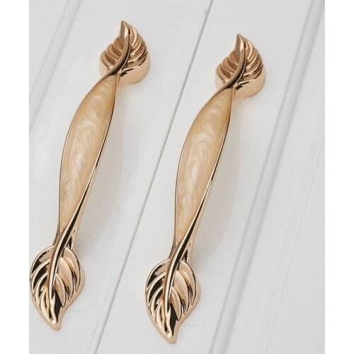 Free shipping 3.8"Furniture handles Wardrobe handle5"European pastoral drawer handle Gold color solid pull knobs dresser handles