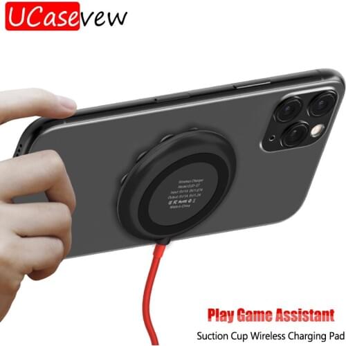 Qi Wireless Charging Play Game Suction Cup Wireless Charging Pad for iPhone 11 Pro Xs X Xr Samsung 10W Wireless Quick Chargers