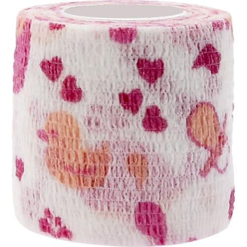 Printed Medical Self Adhesive Elastic Bandage 4.5m Colorful Sports Wrap Tape for Finger Joint Knee First Aid Kit Pet Tape