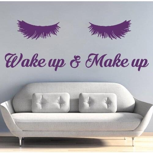 Large Beauty Salon Wake Up Wall Sticker Modern Wall Vinyl Stickers Decor Living Room Bedroom Mural Decals decoration HY1842