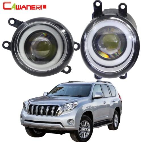 Cawanerl For Toyota Land Cruiser Prado J150 2009-2013 Car LED Fog Light Angel Eye Daytime Running Light DRL H11 30W 12V 2 Pieces