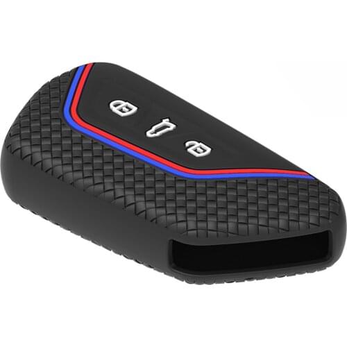 3 Buttons Remote Key Cover Case Holder For Skoda A8 For VW Volkswagen Golf 8 For Seat Leon Mk4 Silicone Keychain Shell 2020 2021