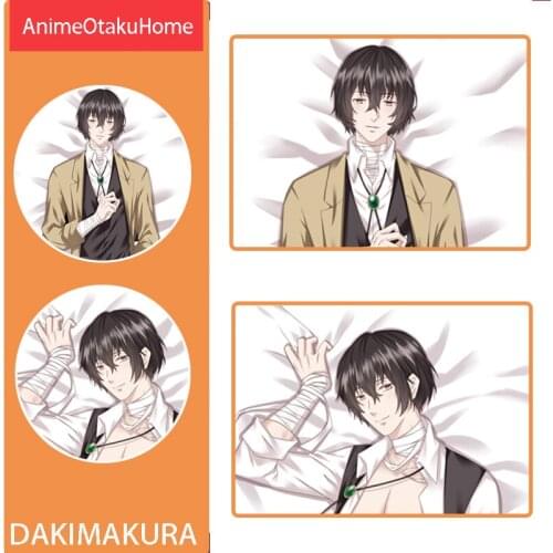 Anime Bungo Stray Dogs Dazai Osamu Pillow Cover Double-Sided Printed Pillowcase Otaku Bedding Decoration Dakimakura Pillow Case