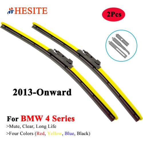 HESITE Colorful Windshield Wiper Blades For BMW 4 Series F25 F32 F36 MK4 420D 428I 430I 440I Convertible Gran Coupe Accessories