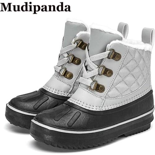 Kids Snow Boots Ankle Boot For Girls Childrens Waterproof Boots Childrens Sand-proof Cotton Shoes Boy Rubber Ankle Boots