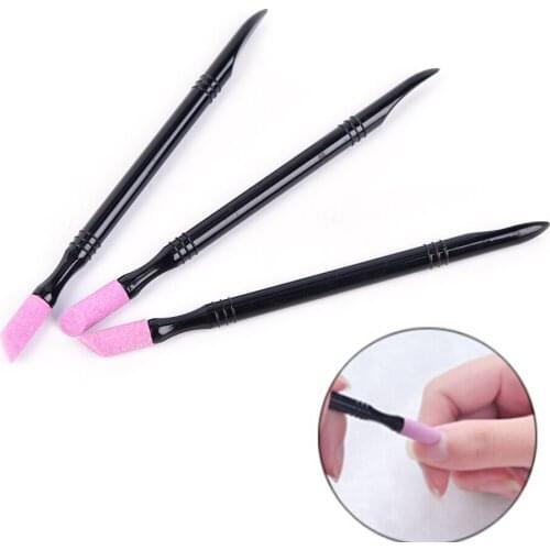 Double-end Quartz Nail Cuticle Remover Washable Dead Skin Pusher Trimmer Manicure Nail Art Tool