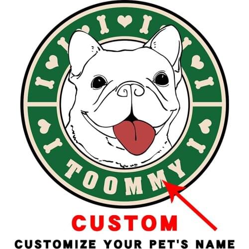 French Bulldog pet animals cheap Iron on patches Stickers on Clothes logo Printed Ironing For Clothing Heat Transfer stickers