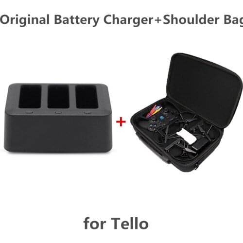 Tello Drone Body&Remote Controller Combo Suitcase+Original FOR DJI tello Charger 3-in-1 USB Multi Battery Charging Hub for tello