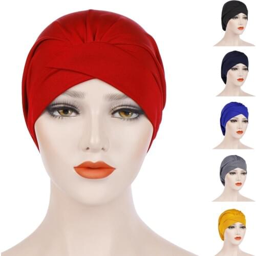 Muslim Women Indian Hat Hair Loss Chemo Hat Turban Cancer Beanie Skullies Bonnet Headwear Islam Arab Slouch Hat Sleep Night Cap
