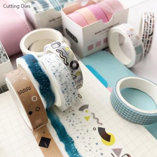 5Pcs/lot Washi Tape Set Kawaii Paper Adhesive Tape DIY Scrapbooking Sticker Label Masking Gifts