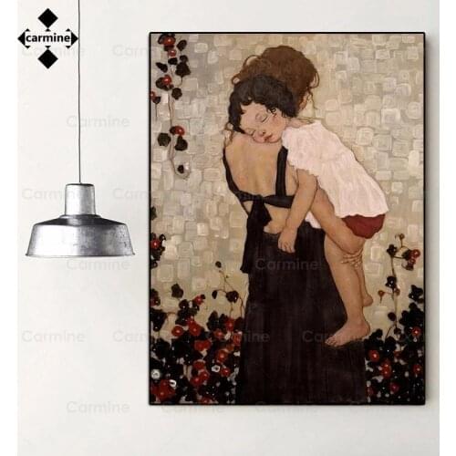 Mother and Child Wall Picture Famous Oil Paintings On Canvas Vintage Abstract Poster and Print for Home Interior Decor Frameless