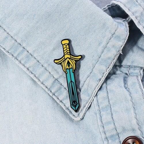She-Ra Princess of Power Sword Brooch and Enamel Pins Anime Sword Metal Lapel Pin Jewelry Fans Gifts