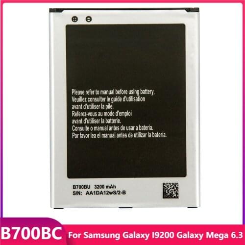 Original Phone Battery B700BC For Samsung Galaxy I9200 Galaxy Mega 6.3 B700BE Replacement Rechargable Battery 3200mAh