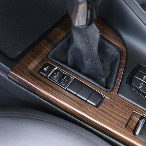 Pine Wood Grain ABSGear Shift Panel Sequin Cover Trim Car Accessories For BMW X1 F48 20i 25i 25le 2016-2018 for Left Hand Drive
