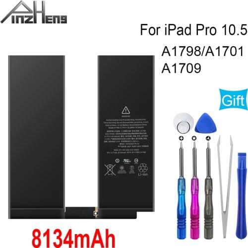 PINZHENG 8134mAh Tablet Battery For iPad Pro 10.5 A1798 A1701 A1709 Bateria For iPad Pro 10.5 Replacement Battery With Tools