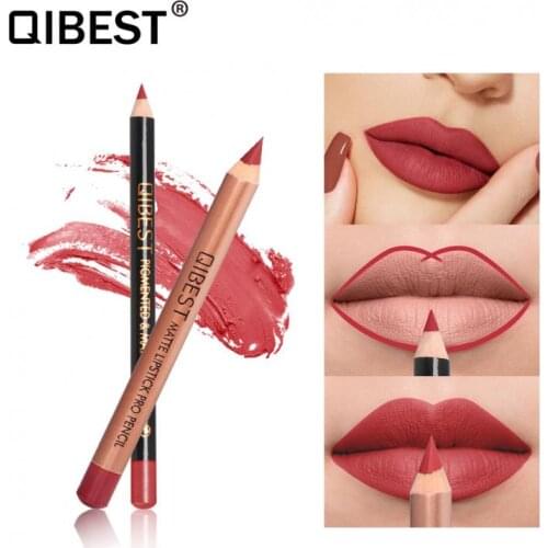 HOT Lipstick Pencil Waterproof Long Lasting Lipstick Lips Liner Pen Velvet Matte Lip Liner Makeup Cosmetic Maquillaje TSLM1
