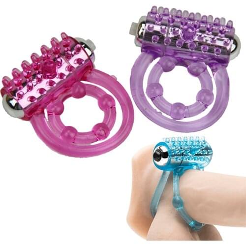 Lasting Vibrators Rings Double CockRing Delay Premature Ejaculation Penis Ball Loop 2Locked Sex Toys Product for Men
