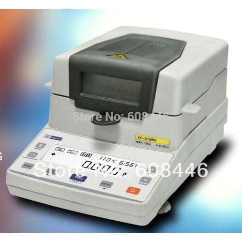 Professional Halogen Moisture Meter PC Plastic PE grain Chemicals Moisture Analyzer 110g/1mg DHL Fedex free shipping