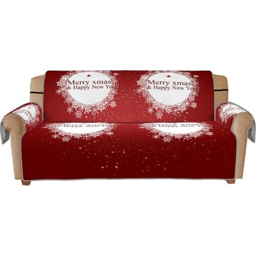 Snowflake Christmas Three-person Hot Sofa Cushion