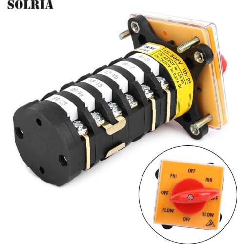T-16EXF64D-6 8-Position Rotary Cam Universal Changeover Switch Selector for Milling Machine Universal Transfer Switch Tool Parts