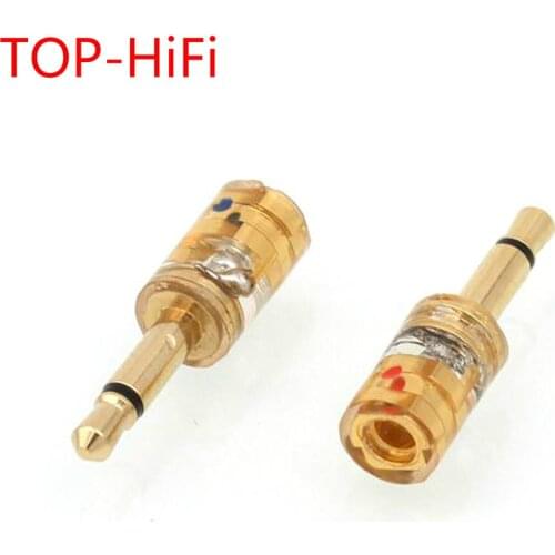 TOP-HiFi Pair MMCX/.78mm Female to 2.5mm Male Converter Adapter for HE1000 HE560 HE400i Oppo PM-1 PM-2 NightHawk Headphone