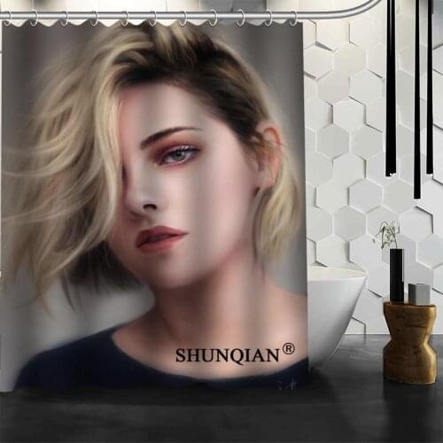 Krristen Stewart Shower Curtain Funny Curtain For Bathroom Waterproof Polyester Fabric Eco-Friendly 2020 Bath Curtain Gift
