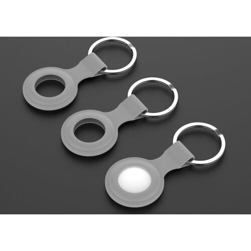 Luxury Shockproof Protective Case For Apple AirTag Silicone Hang Key Ring Luggage for Air Tag Wrap Bag Charm Loop Keychain ring