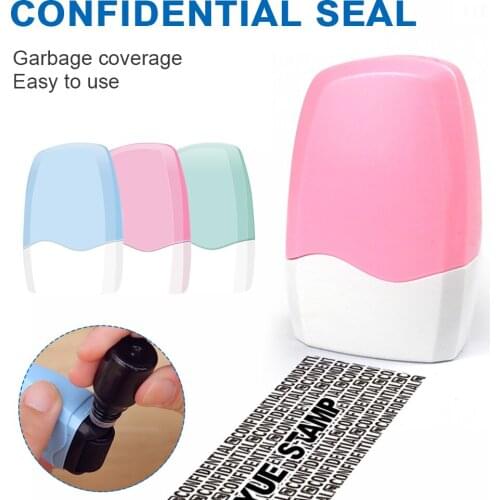 3 Colors Data Protection Roller Stamp Imitated Cap Design Confidential Information Privacy Guard Reduce Ink Volatilization Rate
