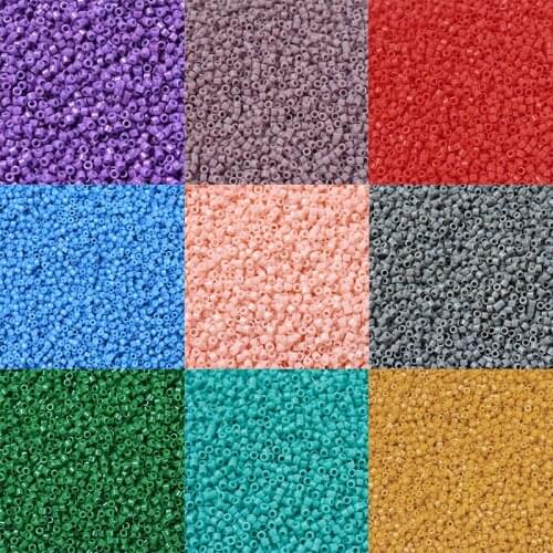 10g 1.3x1.6mm 11/0 Mini Delica Beads Cylinder Seed Beads Spacer Beads For DIY Handmade Jewelry Making Accessories about 2000pcs