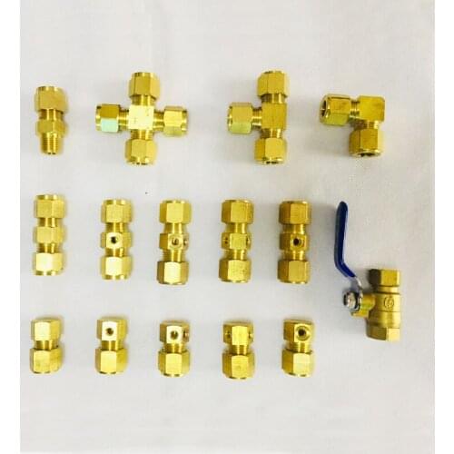 10pcs/lot)9.52mm water connection pipe,Pipe joint for mist cooling system,Brass Quick Coupling coupling connector