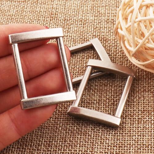 25MM Silver Rectangular Square Rings bag rings Webbing Purse Handbag Bag Making Hardware leather carft Rectangle Ring 10 PCS