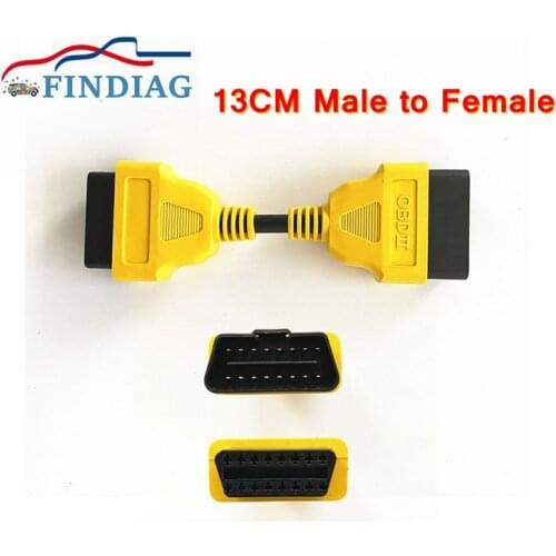 OBD 16 Pin Male to Female Connector Cable 13 CM obd2 Extension Cable Car Plug Extension Cord Suitable for Interface Wire