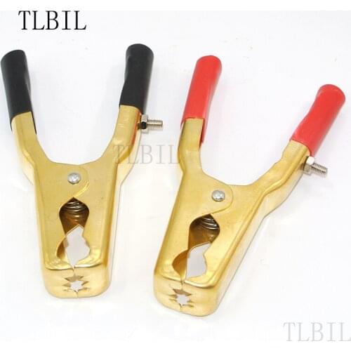 2pcs Hot Car Alligator Clips Battery Clamps Crocodile Clip Red+Black