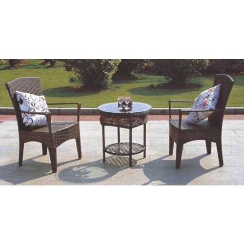 2016 Outdoor Wicker Furniture Sets PE rattan chair 2chairs and 1 table