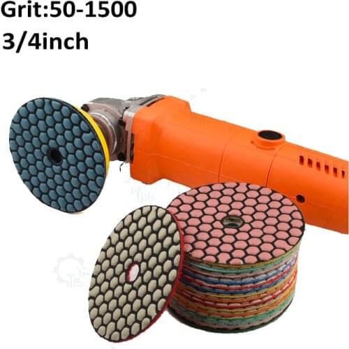 1Pcs 3"/4" Diamond Dry Polishing Pads Dry Polishing Pad Flexible Diamond Polishing Pad For Granite Marble Stone Sanding Disc