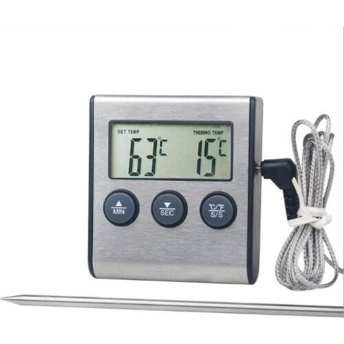 Digital Oven Thermometer Kitchen Food Cooking Meat BBQ Probe Thermometer With Timer Water Milk Temperature Cooking Tools