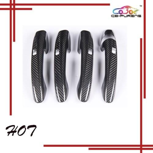 For-Mercedes-Benz B C E S GLB GLC GLE Coupe CLS EQC Class 2016+ Real Carbon Fiber Door Handle Cover 2 Door or 4 Door