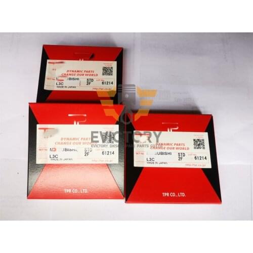 For MITSUBISHI L3C piston ring + full cylinder gasket kit