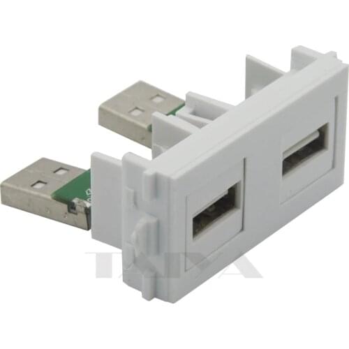 Dual USB female to male connector