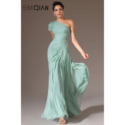 Womens One Shoulder Evening Dresses EMIQIAN China