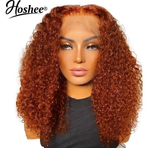 Ginger Lace Front Wig Remy Curly Human Hair Wig HD Lace Bob Wig Lace Front Human Hair Wigs Bob Colored Wigs For Women Human Hair
