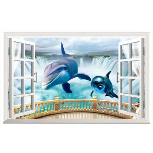 Customized 3d wallpaper 3d wall murals wallpaper Dolphin falls 3D background wall paper living room wallpaper
