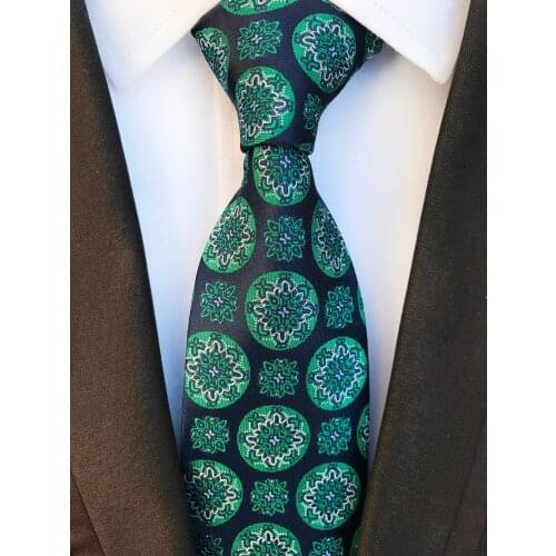 8cm Classic Designers Woven Tie Fashion Men Embroidered Floral Paisley Neck Ties