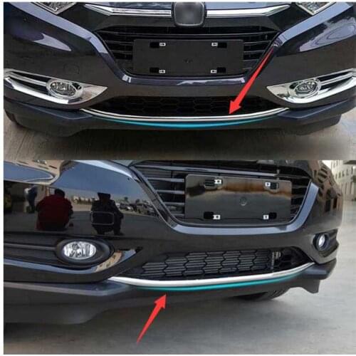 FOR HONDA HRV VEZEL HR-V 2014 2015 2016 CHROME FRONT HOOD LOWER BUMPER COVER MOLDING TRIM GRILLE STYLING BEZEL GARNISH
