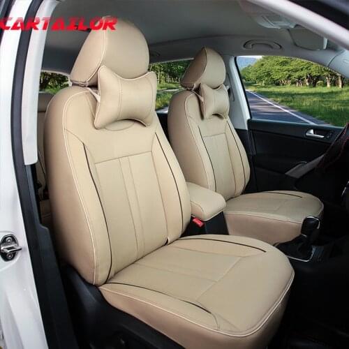CARTAILOR car seat cover set for Peugeot 307 SW PU leather seat covers & supports interior accessories for cars seats protector