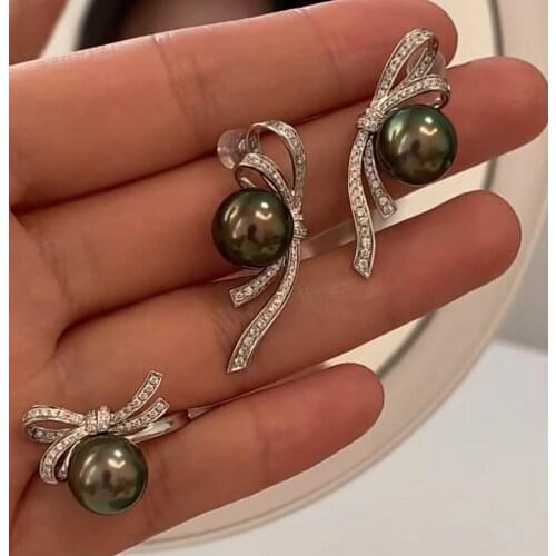 925 Sterling Silver Gorgeous Ring Earrings Set Mountings Findings Beautiful Jewelry Set Parts Fittings Womens Accessories