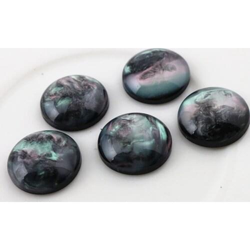 New Fashion 20pcs/Lot 20mm Black Shell Color Flat Back Resin Cabochons Cameo,Fit 20mm Cameo Base-G3-30